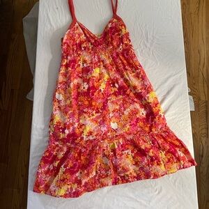 Vintage So Pink Orange Mini Dress Vacation Fairycore Y2K